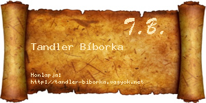 Tandler Bíborka névjegykártya